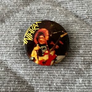 Vintage 1980s Anthrax Button | Thrash Heavy Metal Rock Band | Music